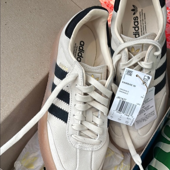 adidas Shoes - Adidas Women's Samba Sneakers - Cream and Black size 8.5